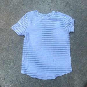 Lululemon - Love Crewneck T-Shirt - Short Serve Stripe White Black